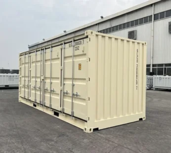 Contenedor marítimo 20 pies lateral abierto beige nuevo